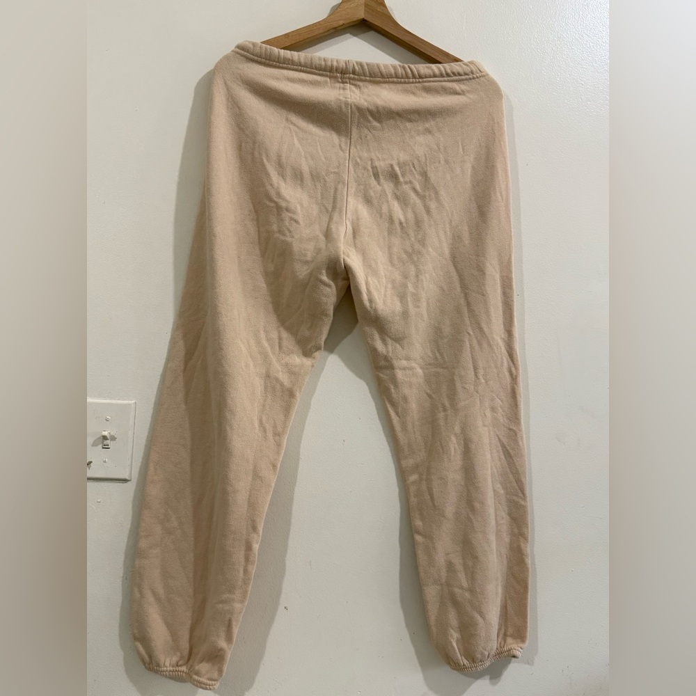 WITH LOVE FROM Women's Cream Jogger Pants with Red Heart Accent - Picture 4 of 5